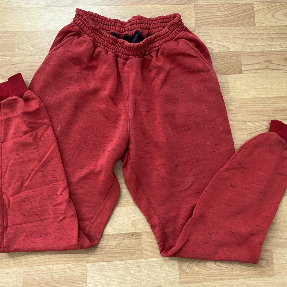 Red winter sweatpants